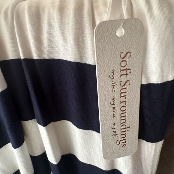 NWT Soft Surroundings‎ Blue White Striped Vela Infinity Maxi Dress Stretch Sz 2X - Picture 14 of 15